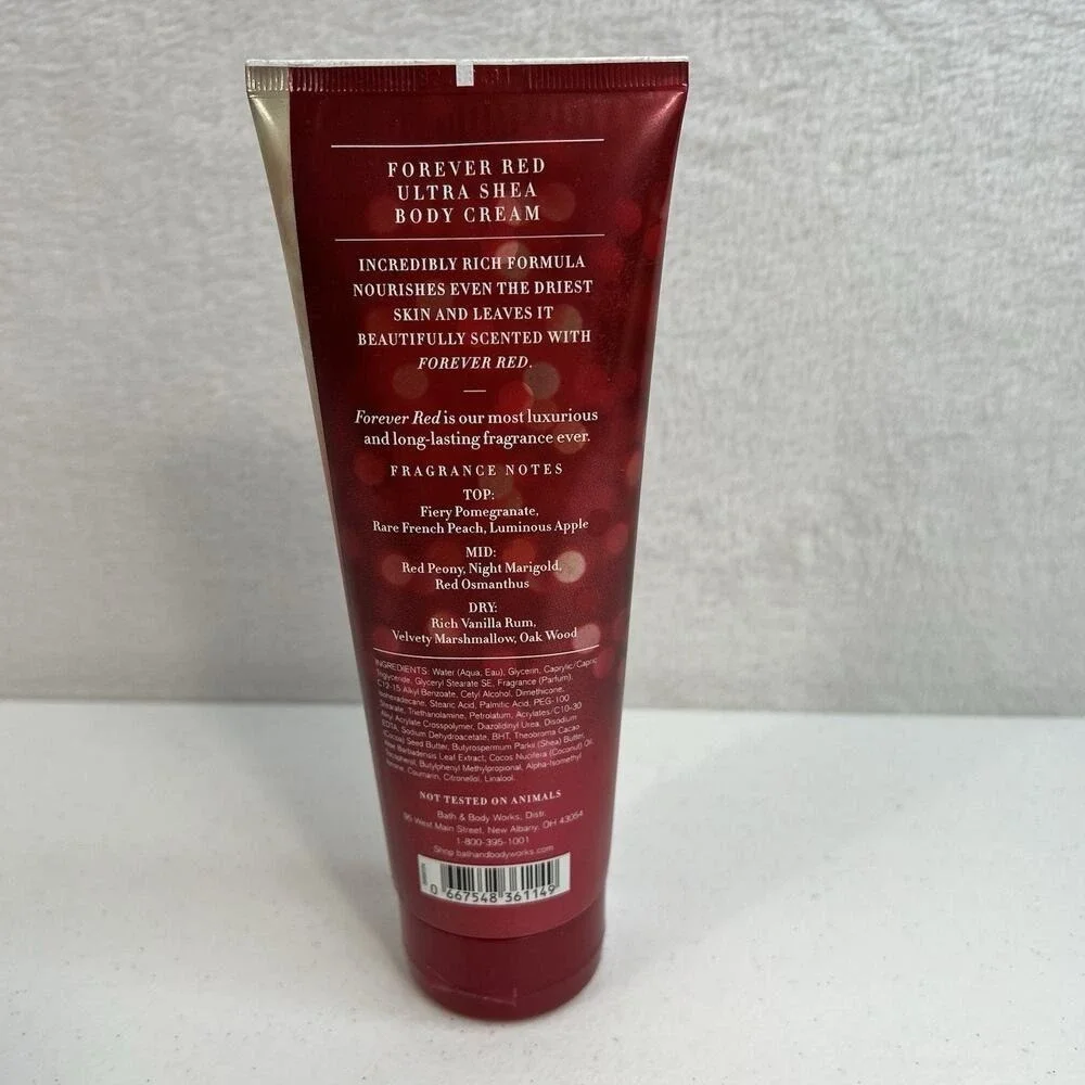 Bath & Body Works Forever Red Luxury Body Cream 8oz Ultra Shea 24‎ Hour Moisture
